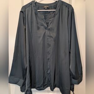 Modern Works Black Long Sleeve Blouse | Size 3X